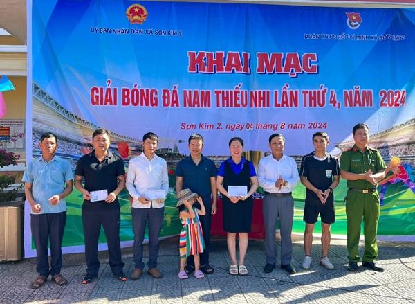 Xã Sơn Kim2 Khai mạc giải bóng đá nam Thiếu nhi lần thứ 4 năm 2024